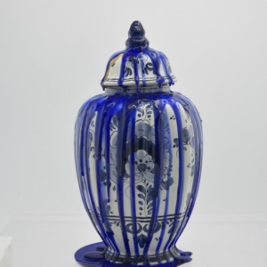 Dripping Blue Potiche Vase