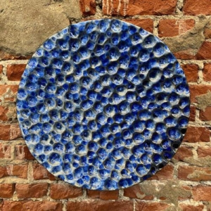 Plate 56 cm bleu grey