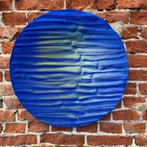 Plate 56 cm bright bleu velvet prei