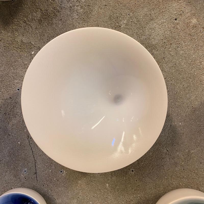 Puntkom 22 cm wit mat transparant (f)